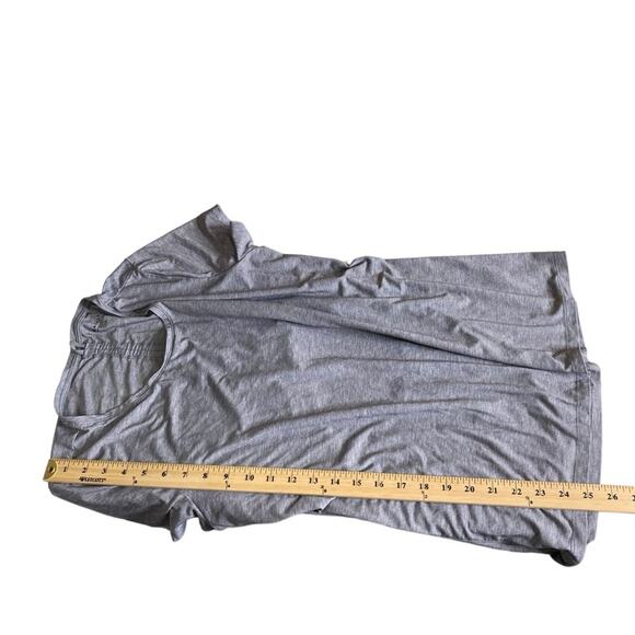 Athleta‎ Encore Tee in Flagstone Grey Heather Ruched Back T-Shirt Women’s Large - Picture 7 of 10